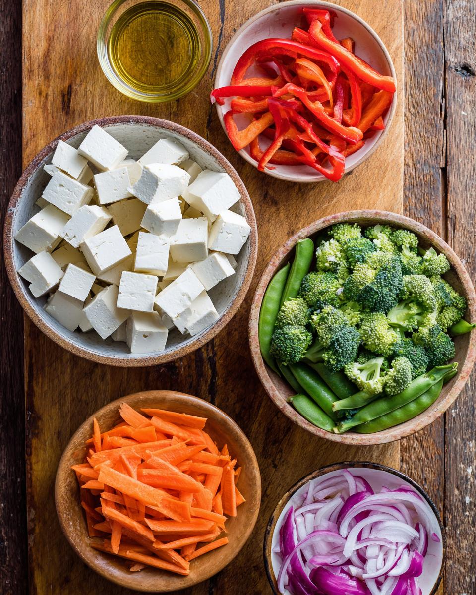 Thai Red Curry with Tofu and Vegetables - detail 1